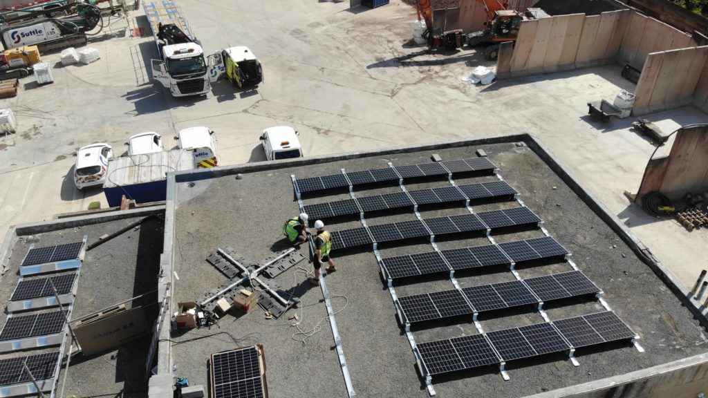 Solar panels at Suttles quarry