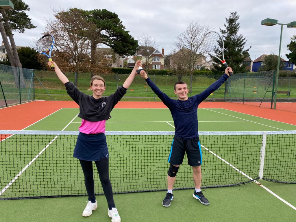 Emily and Ben, winners of monthly fun tournament