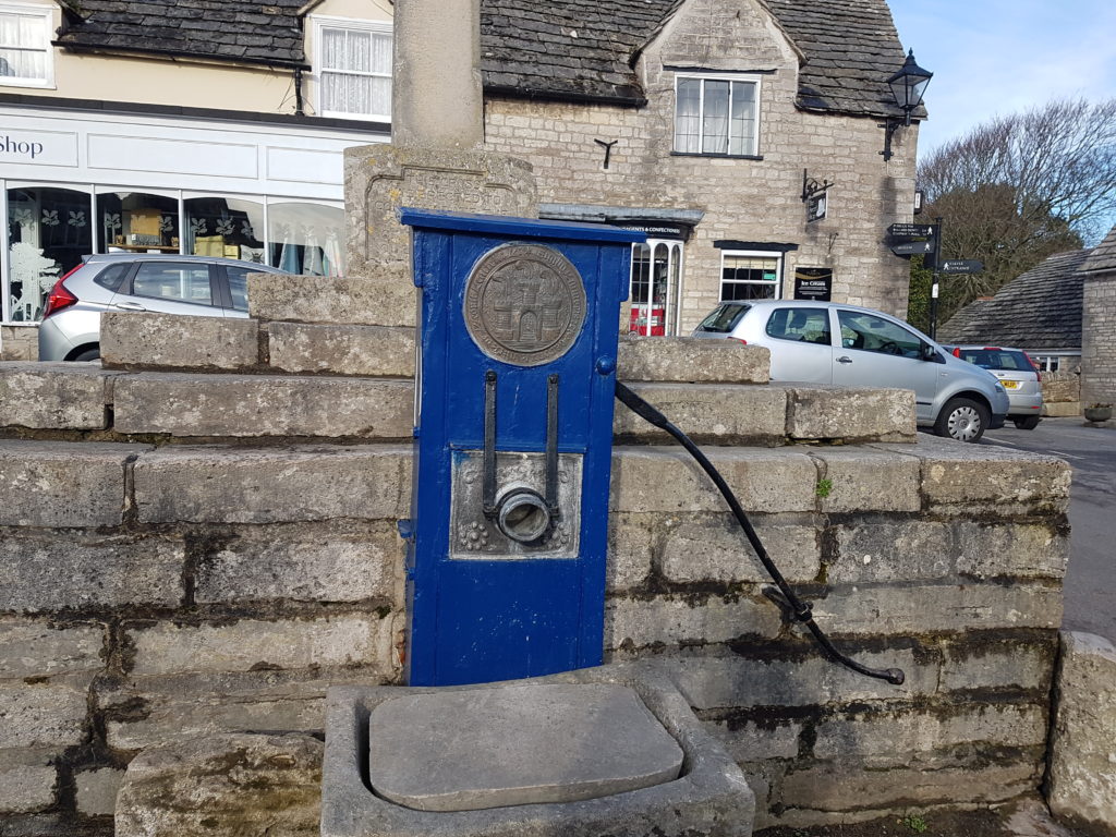 Pump in Corfe Castle market square