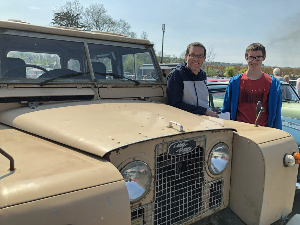 Culvin and Eddie at Swanage classic car show