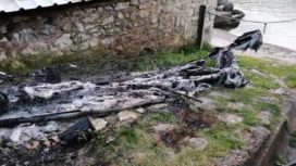 Fire caused by disposable barbecue at Chapman's Pool