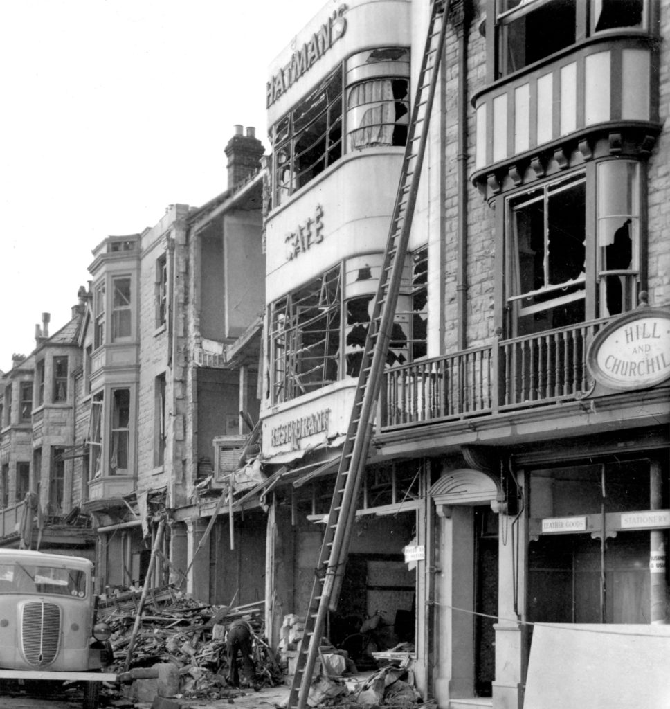 Haymans, Institute Road bomb damage cropped
