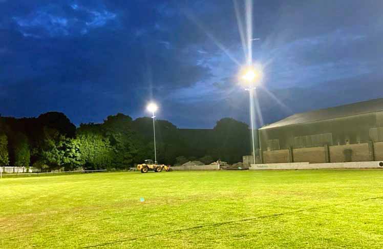 New floodlights installed at football club