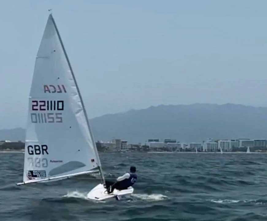 Sam Whaley competing at world sailing championship 2022
