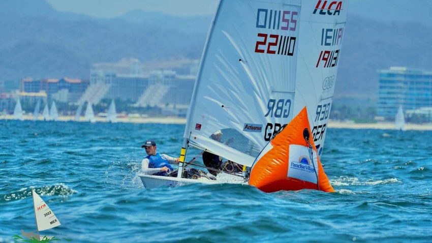 Sam Whaley competing at world sailing championships 2022