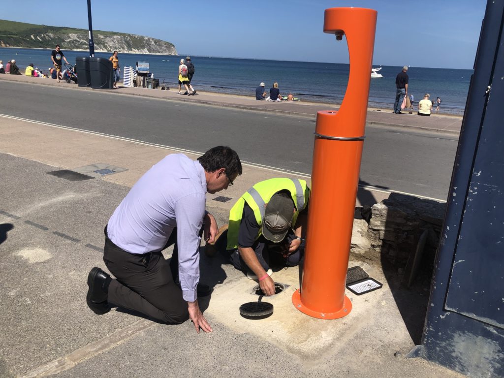 Water refill station on Swanage seafront