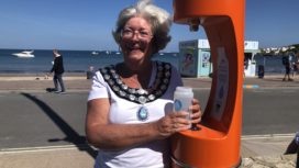 Water refill station on Swanage seafront