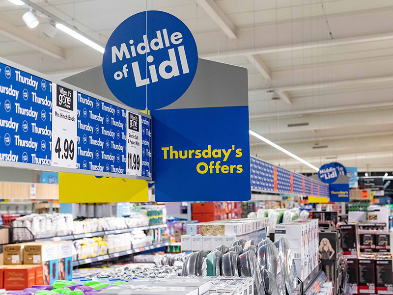Middle aisle at Lidl
