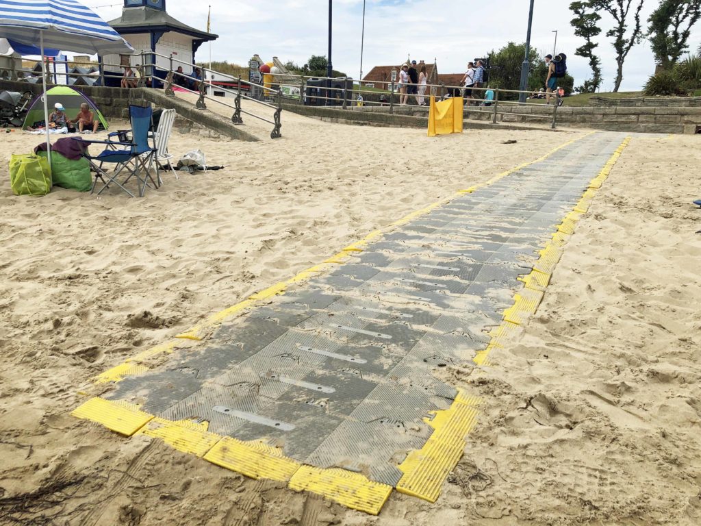 Beach mat on Swanage Beach