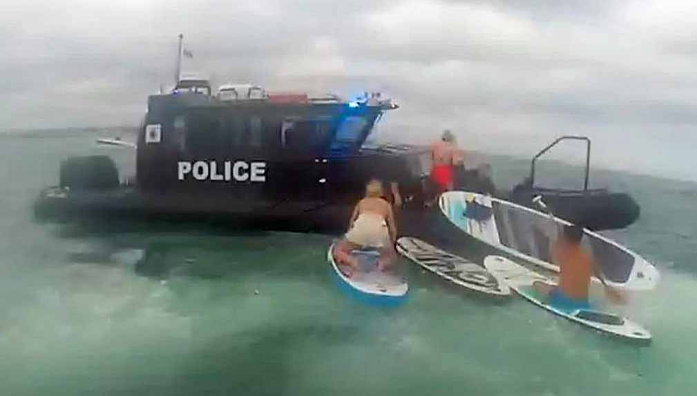 Paddleboarders rescued from path of Condor ferry
