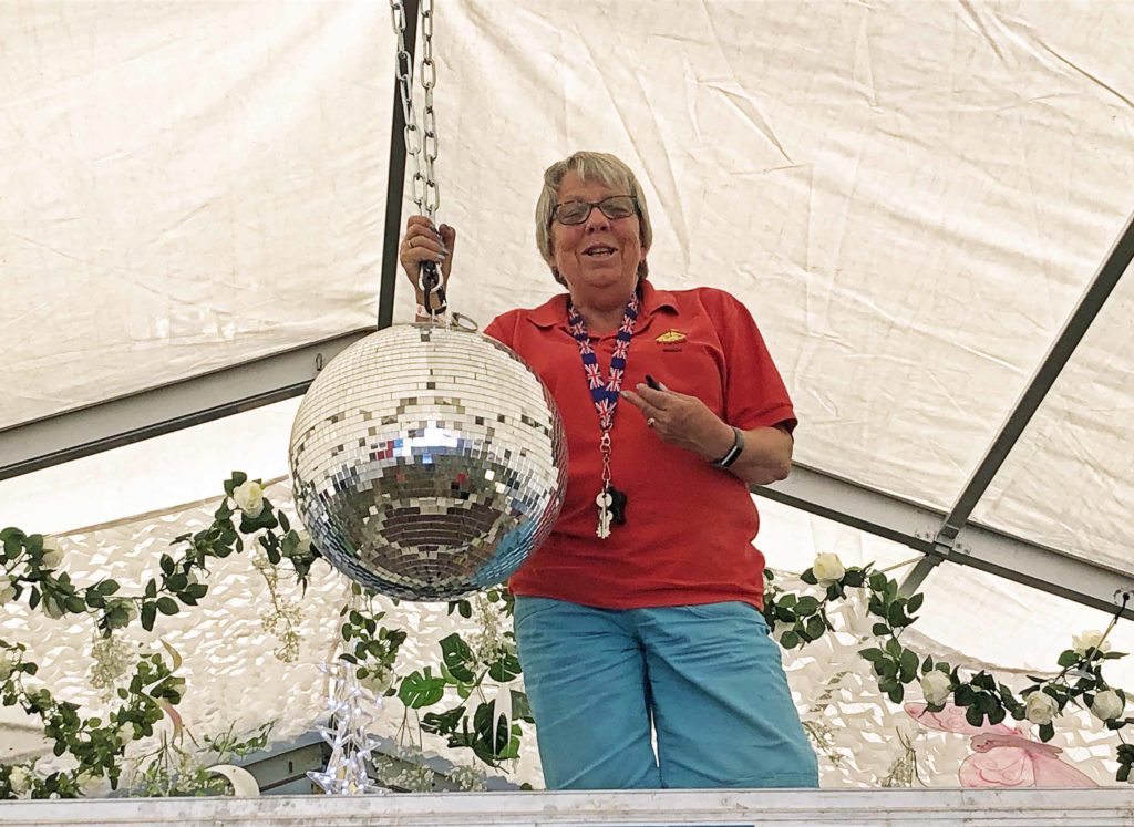 The glitter ball at Swanage Carnival