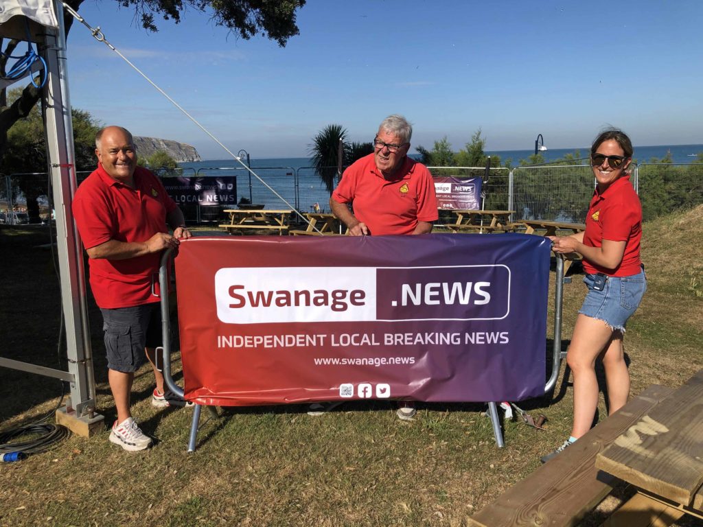 Swanage.News banner at Swanage Carnival