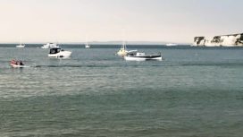 Boats in Studland Bay