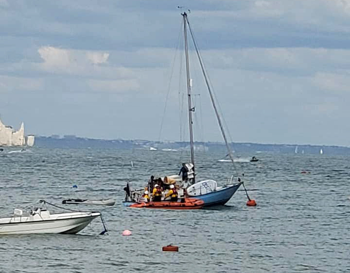 Boat rescue by Swanage lifeboat