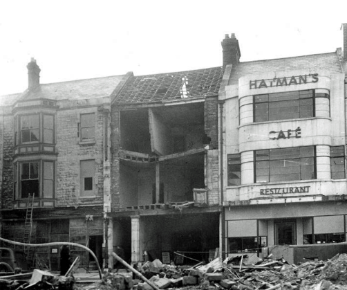 Bomb damage in Institute Road 17 August 1942