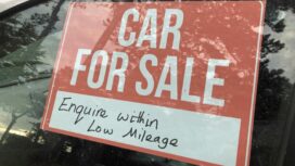 Car for sale sign
