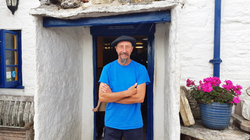 Charlie Newman pub landlord of the Square and Compass pub in Worth Matravers