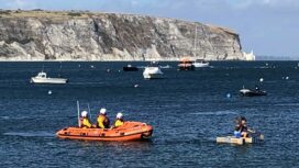 Inshore lifeboat in Swanage Bay
