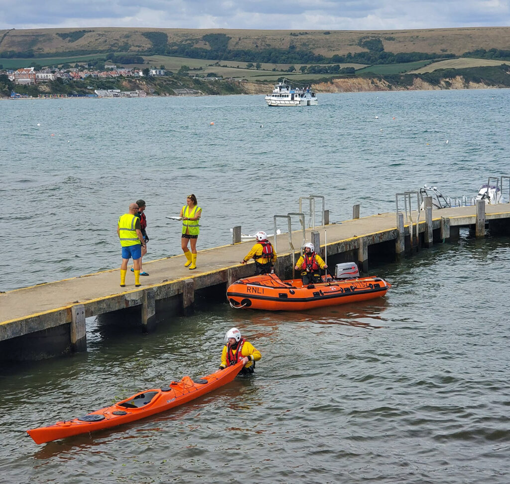 Kayak rescue by Swanage lifeboat