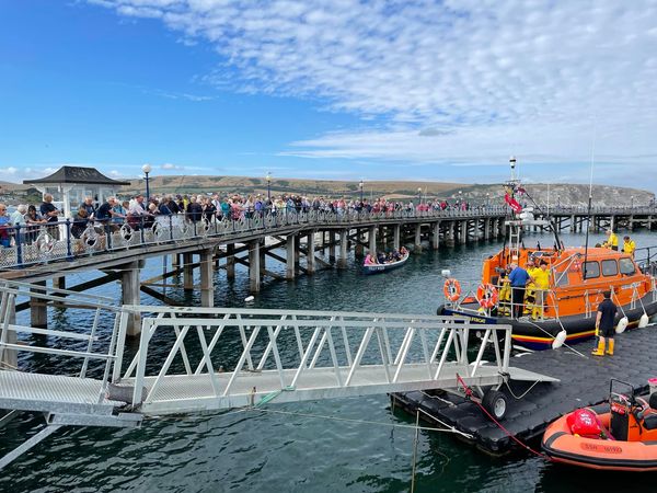 Service on Swanage Pier for Lifeboat Week