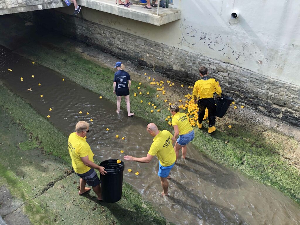 Swanage Lifeboat week duck race