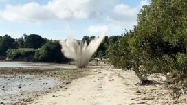 Wartime bomb explodes on Studland beach