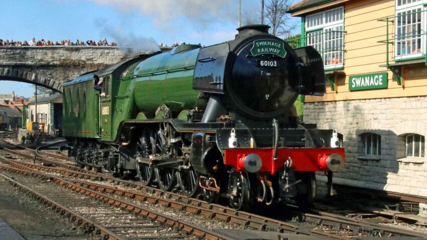 Flying Scotsman in Swanage March 2019