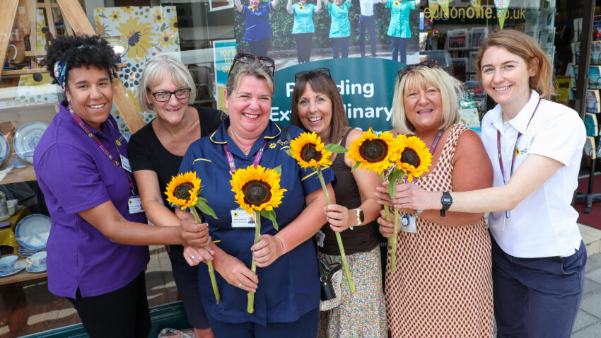 Opening of Lewis-Manning Hospice Care shop in Swanage. Clinical staff Yewande Akinlade, Jo Foster, Nicky Charrett, Hayley Bonner, Debbie Tallick-Wyatt and Louise Hopley.