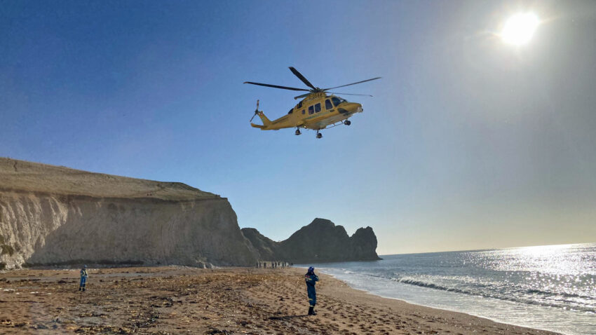 Base jumper rescued by emergency services at Swyre's Head