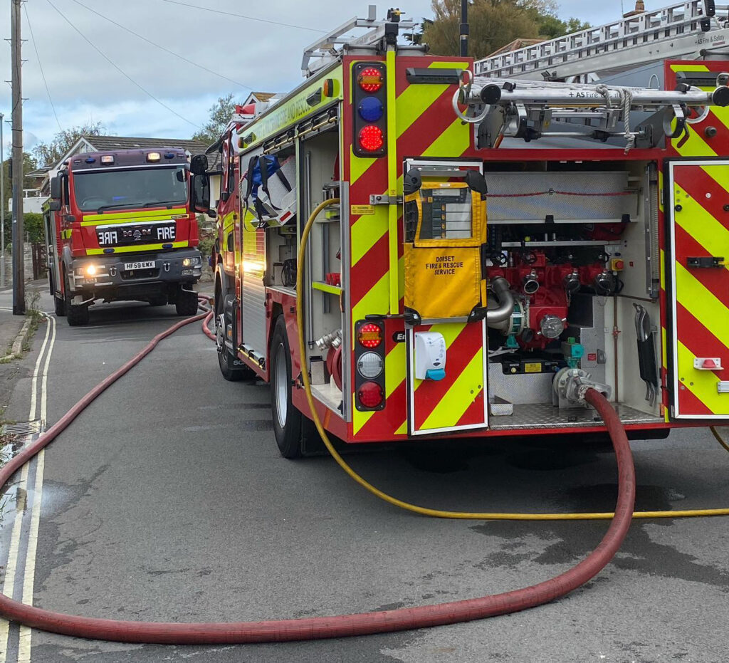 Swanage Fire Station attend fire in garage in Rabling Road