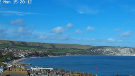 Swanage 24/7 webcam showing Swanage Bay