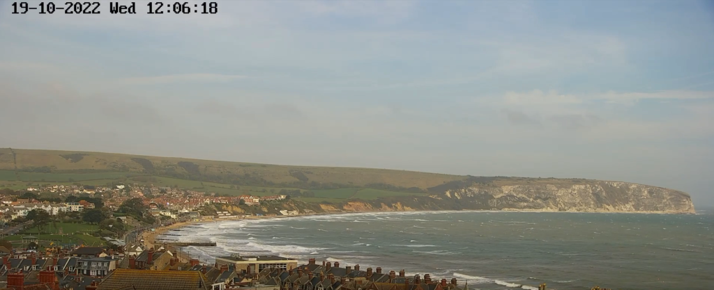 Swanage 24/7 webcam showing Swanage Bay
