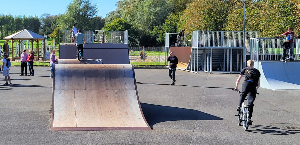 Swanage Skatepark opens its new half pipe ramp