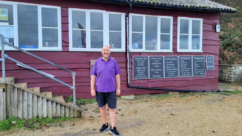 Middle Beach Cafe boss Paul Brown at Studland