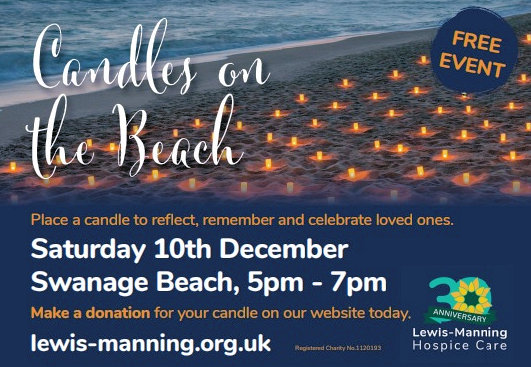 Lewis manning candles on the beach poster