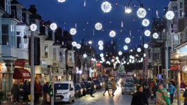 Christmas lights in Station Road