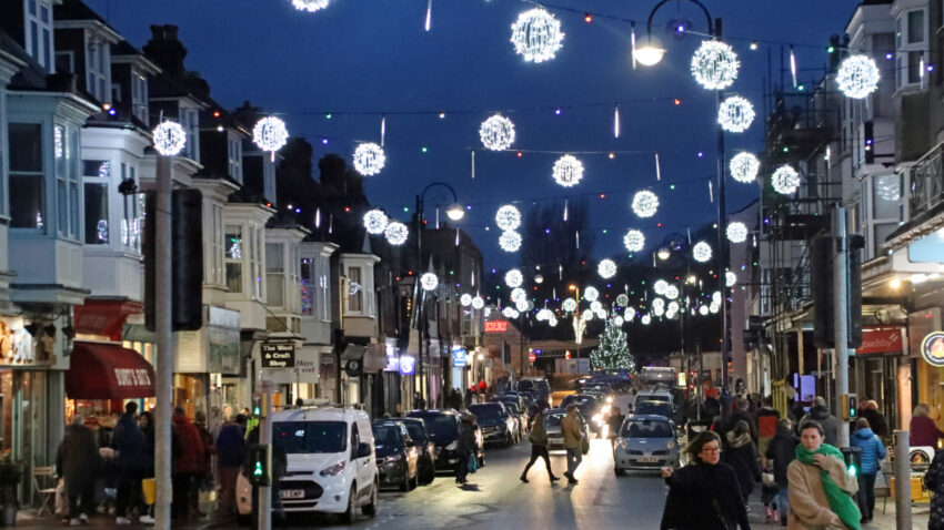 Christmas lights for 2022 in Station Road