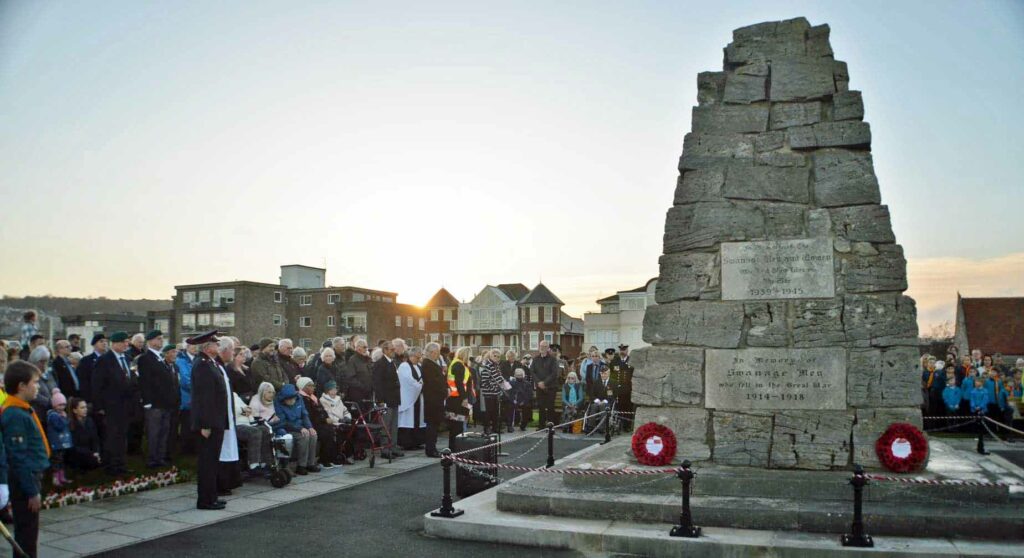 Remembrance Sunday service in Swanage