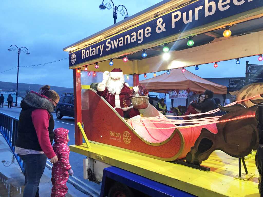 Santa at Switching on the Christmas lights