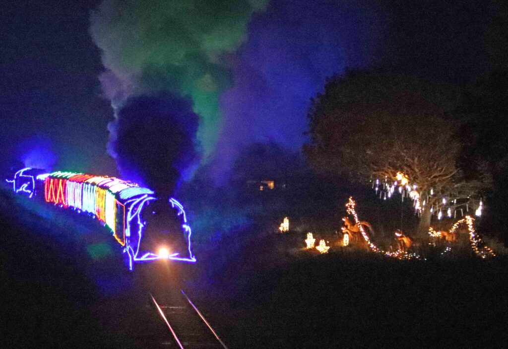 Swanage Railway Steam and lights Afflington