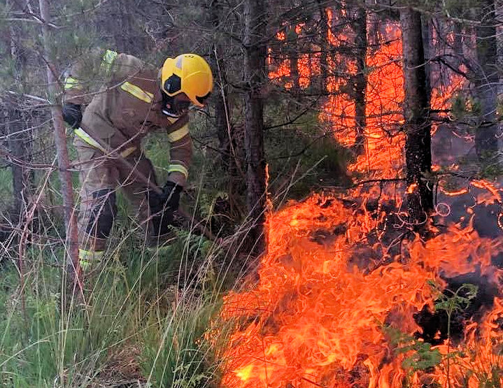 Call outs become more frequent in summer with woodland and heath fires