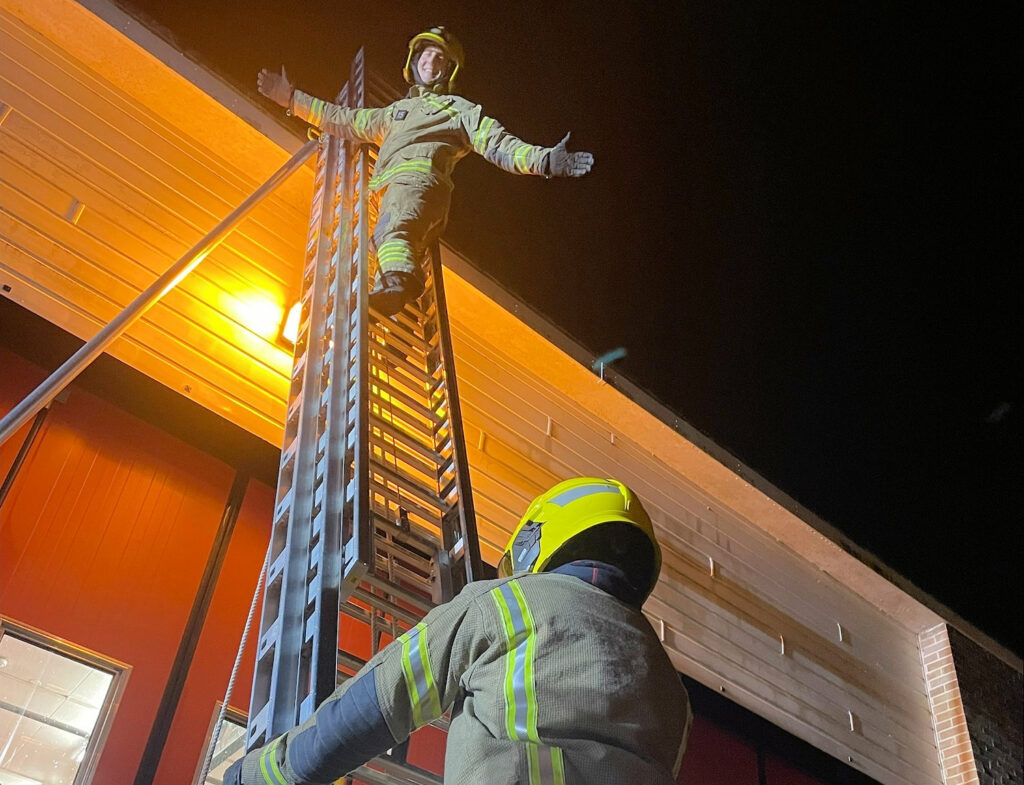 One of the most basic skills is being comfortable with working up a ladder