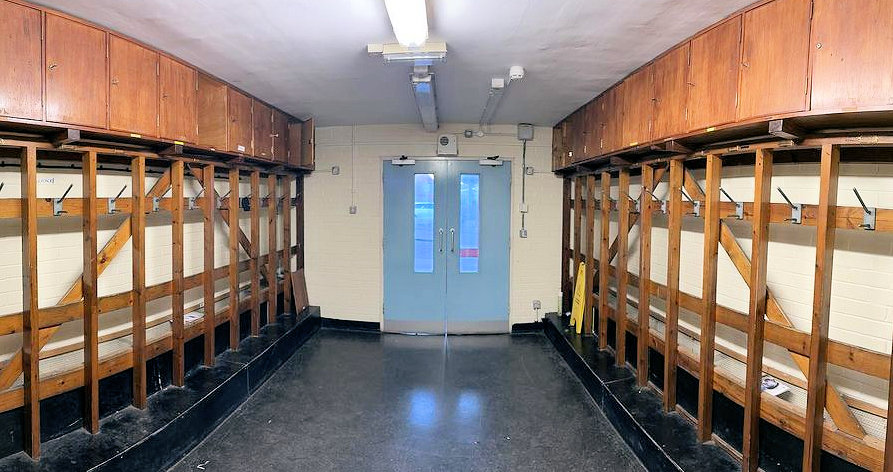 The fire station’s muster room was narrow with limited access