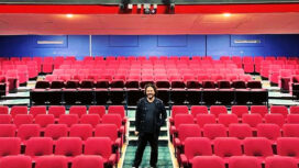Edgar Wright returned to the Mowlem for the first time in 41 years before becoming its patron