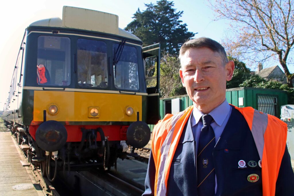 Peter Frost on First day of Swanage Railway trial service to Wareham 2023