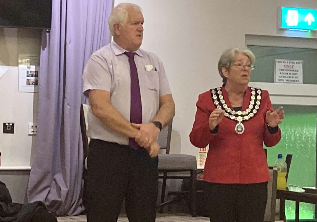 Launch of Dementia friendly Purbeck with Mike Bonfield and Mayor of Swanage Tina Foster