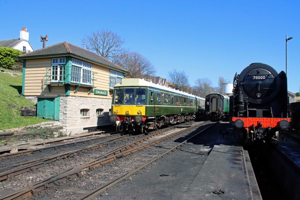 First day of Swanage Railway trial service to Wareham 2023