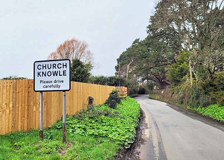 Church Knowle sign