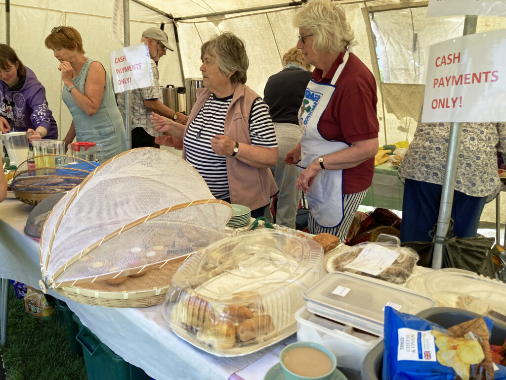 teas and cake at Corfe Castle May fair 2023