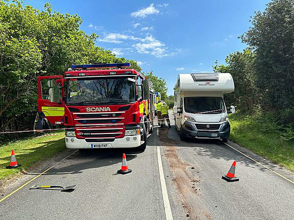 Ferry Road collision attended by Swanage Fire Station